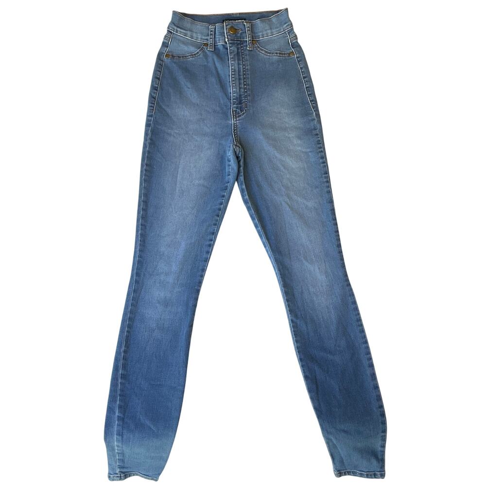 Fashion Nova Women Leggings size 3 Blue High Rise Stretch Boot Cut